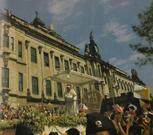UST Papal Visit 1981. It was the first time Pope John Paul II visited UST. (Photo credit: UST FB page)