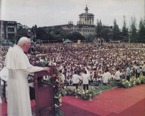 UST Papal Visit 1995 during the  the celebration of World Youth Day held in the Philippines.